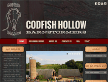 Tablet Screenshot of codfishhollowbarnstormers.com